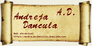 Andreja Dančula vizit kartica